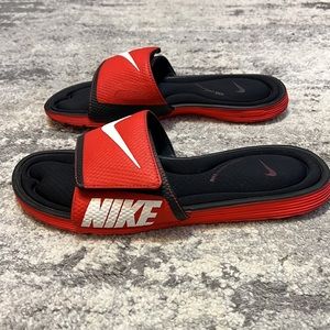Red Nike Velcro Slides Men’s Size 11
